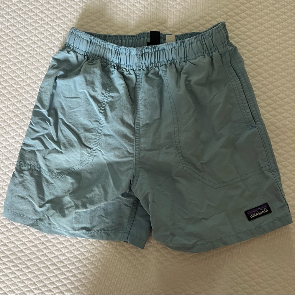 Patagonia Light Blue Swim Shorts with Liner • Large